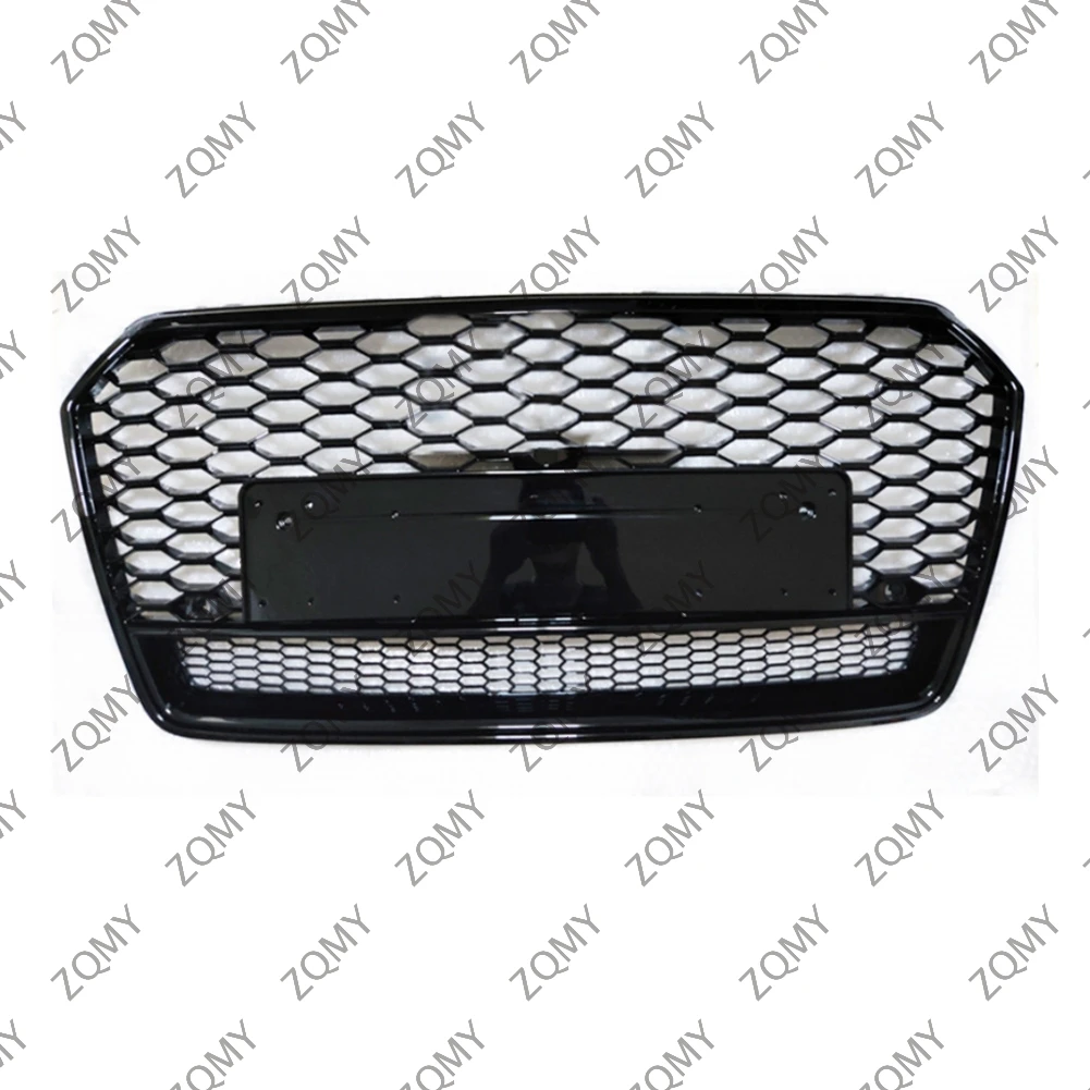 

With/Logo For Audi A7/A7L/S7 2016 2017 2018 Car Front Bumper Grille Centre Panel Styling Upper Grill (Modify RS7 style)