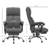Vinsetto Executive Massage Officehair, Computer Desk Chair, Pu Leather Heated Reclining Chair with Adjustable Height 3