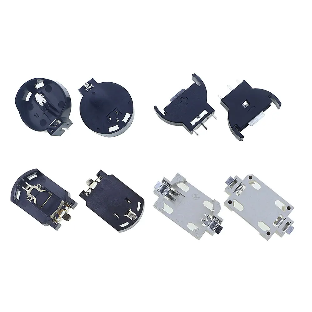 JCD 10pcs CR2032 CR2025 플라스틱 버튼 셀 코인 배터리베이스 홀더 SMD 3V 배터리 홀더 케이스 용 셀 버튼  소켓-Freehip.co.kr