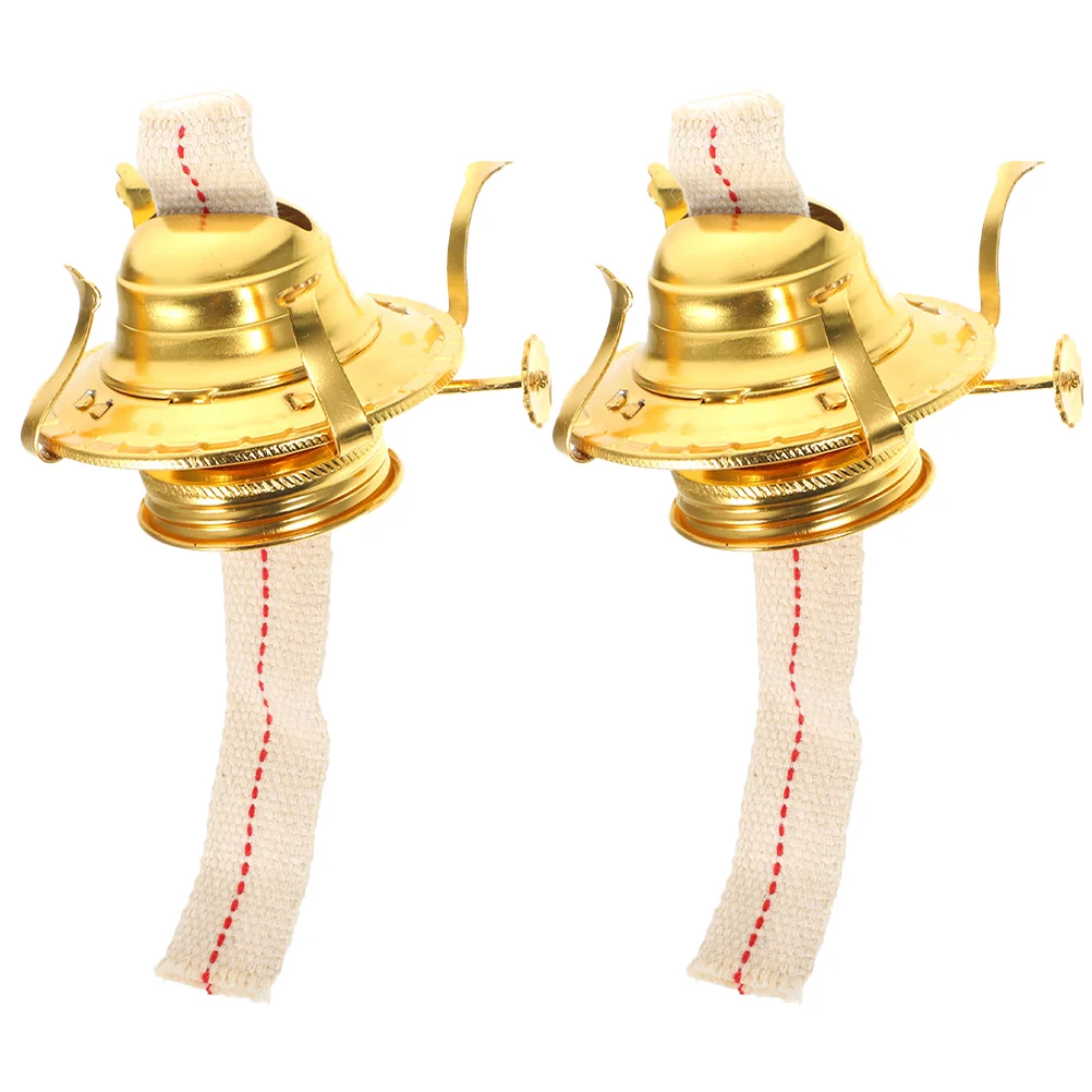 

2 Pcs An Fittings Kerosene Lamp Base Regulator Oil Accessories Burner Lamps Wick Glass Accessory
