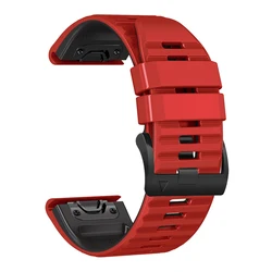 Silicone QuickFit Watch Strap - Premium Versatile Design - QuickFit 22mm (Red black)