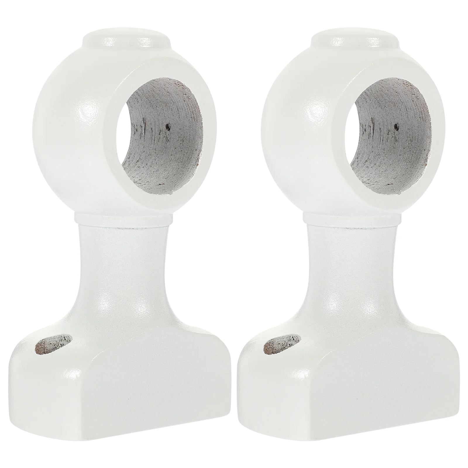

2pcs Wooden Wall Mount Curtain Rod Bracket Holder Wall Curtain Pole Towel Rack Holder