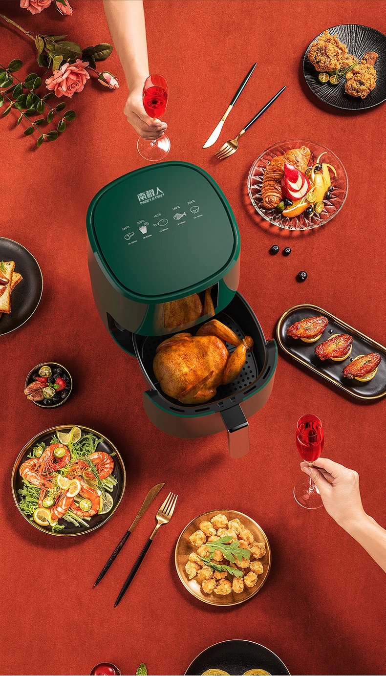 Sast Indoor Electric 8 In 1 Air Fryer Smart Timing Air Fryer Without Oil  Sale Full Automatic 6 Liters Air Fryer Electric No Oil - AliExpress