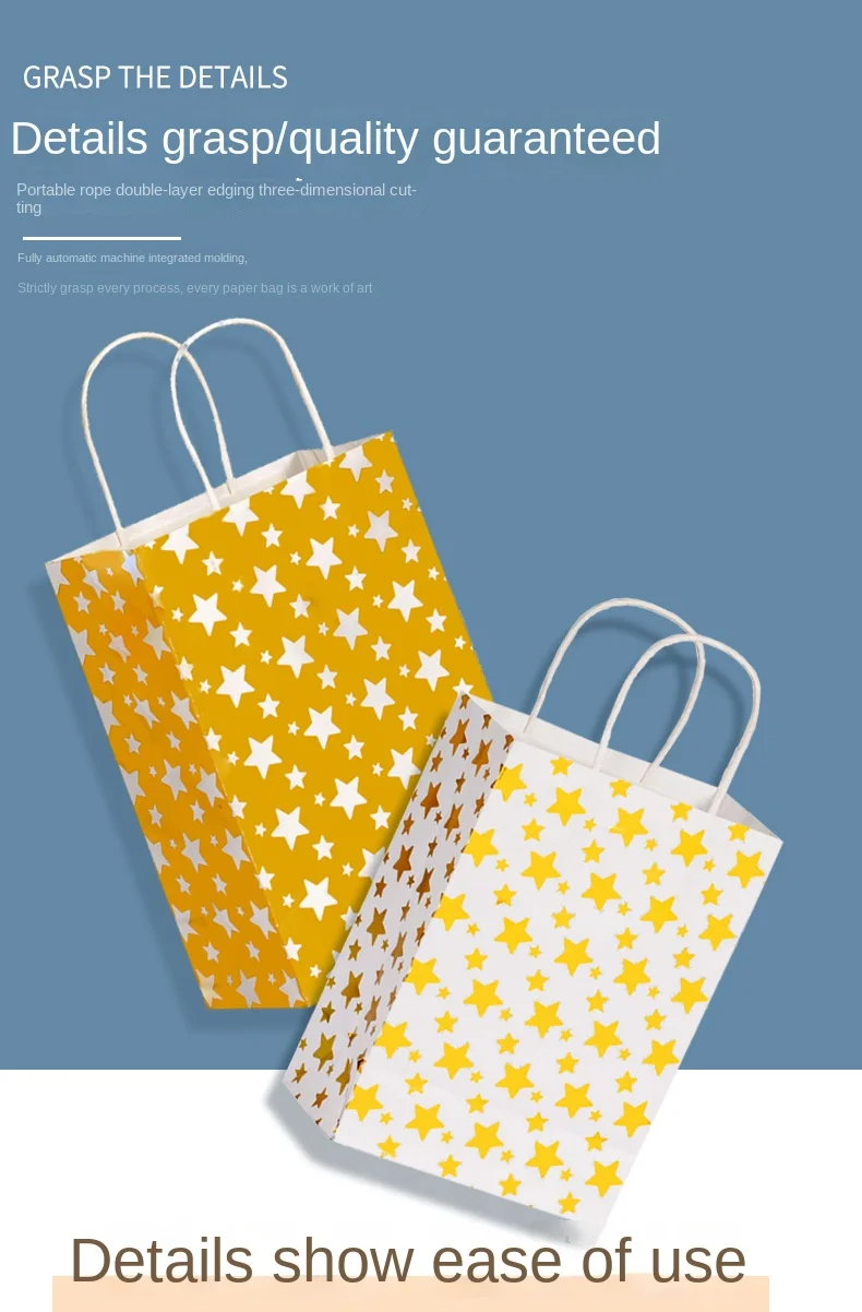 10/20PCS Braun Kraft Papier Griff Tasche Mitnehmen Tasche Kaffee Milch Tee Mahlzeit Box Kuchen Backen Verpackung Tasche große Kapazität Takeout Tasche – Detail 2