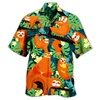 Australia Sloth Hawaiian Shirt For Men Fashion 3d Printed Tropic Animals Shirts Summer Street Short Sleeves Button Lapel Blouse 5