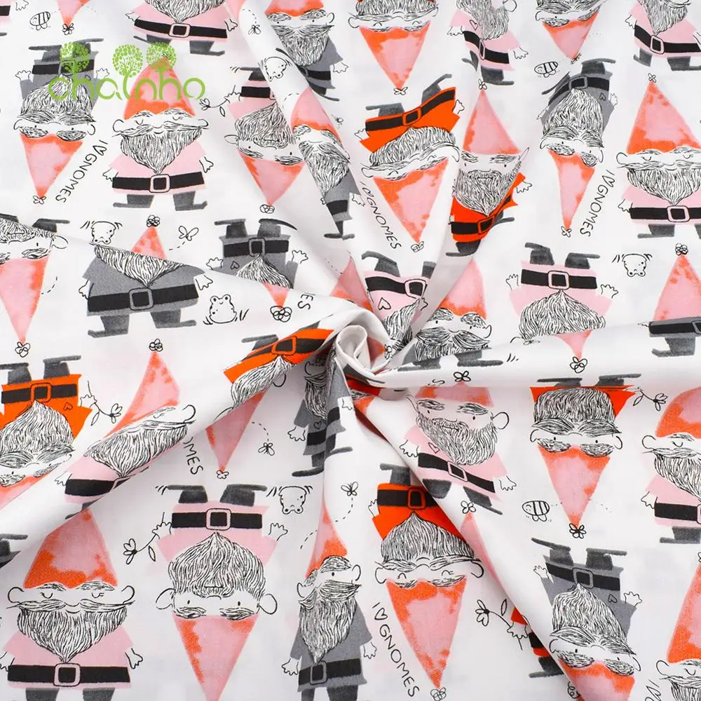 Chainho,Printed Twill Weave Cotton Fabric,Patchwork Cloth,DIY Sewing Quilting Material,Christmas Series,2 Specification,CC131