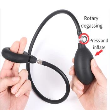 Cock Rings Chastity Ring Inflatable Penis Sleeve for Penis Enlargement Penis Exerciser Male Extender Penis Pump Sex Toys for Men 5