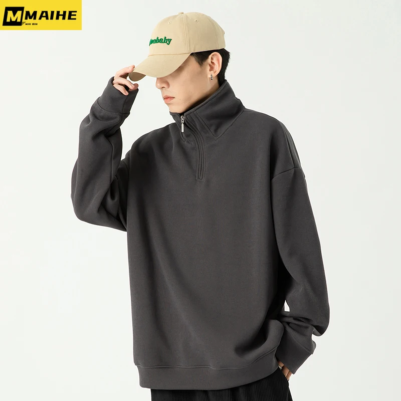 

Autumn Harajuku y2K Men's and women's sweatshirts Korean fashion streetwear zipper hoodie Retro hip hop jumper preppy oversized