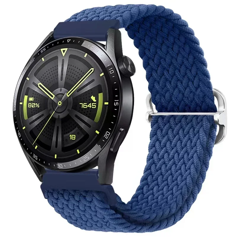 

20mm 22mm Nylon Braided Loop Strap For Samsung Watch 3/4 Active 2 Huawei Watch 3/GT Bracelet Correa For Amazfit GTR/Stratos Belt