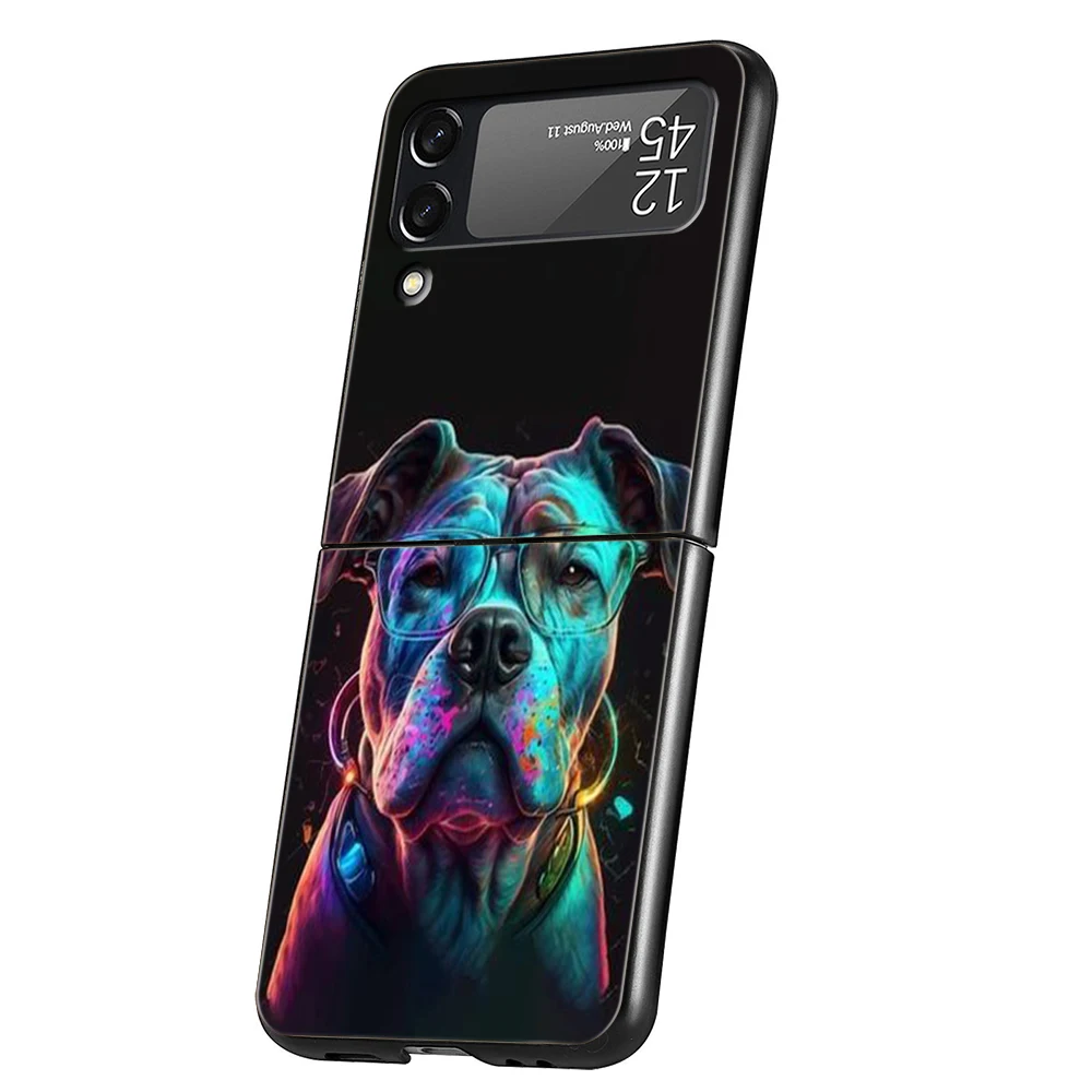 Adorable Cartoon Dog Pug Hard Shell Phone Case - Black Cover