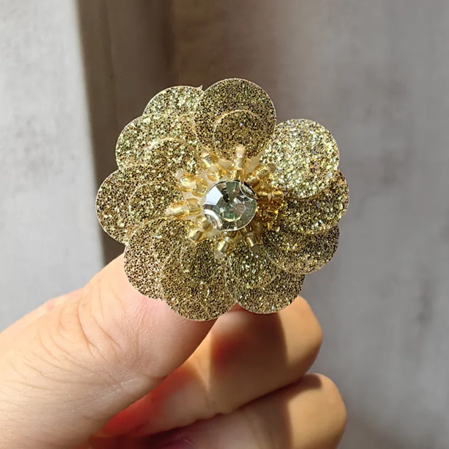 Pailletten besetzt Perlen Blume Schnürsenkel Schnalle Ornamente Frauen Persönlichkeit Perle Schnürsenkel Schnalle dekorative Schnürsenkel Accessoires – Detail 18