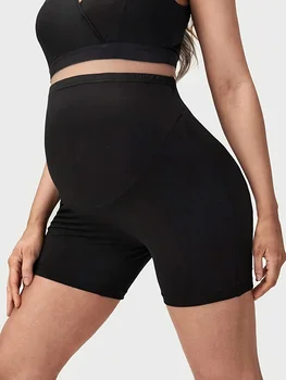 Maternity Solid Color Casual Shorts