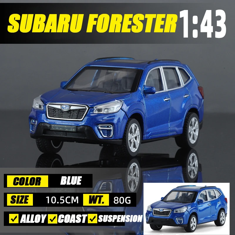 Miniature 1/64 Subaru Forester 2021 - Blanc - Métal Moulé - Jouet Enfant - Neuf