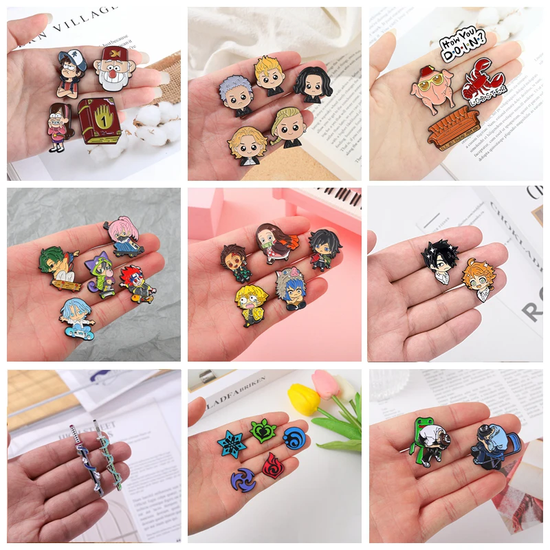 Super Bargain Anime Collection Enamel Pin Sets ! Cartoon Icon Jojo Bojji  Nezuko Demon Anime Brooches Badge Lapel Jewelry - AliExpress