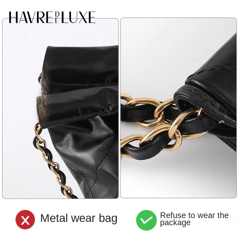 CHANEL, Bags, Chanel Black Gold Mini Garbage Bag Travel Shopping Choice