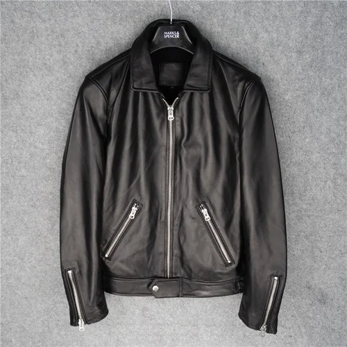 

Genuine Leather 2023 Jacket Men Casual Fashion Male Jackets Short Men's Natural Sheepskin Coat Spring Autumn Chaquetas Hombre