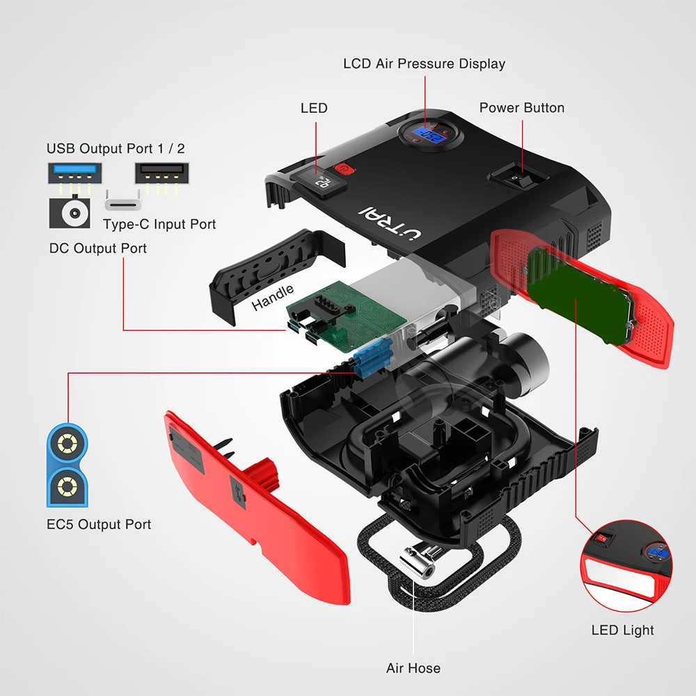 UTRAI Jstar 5 2000 Ampere 12 V, eingebauter Batterie