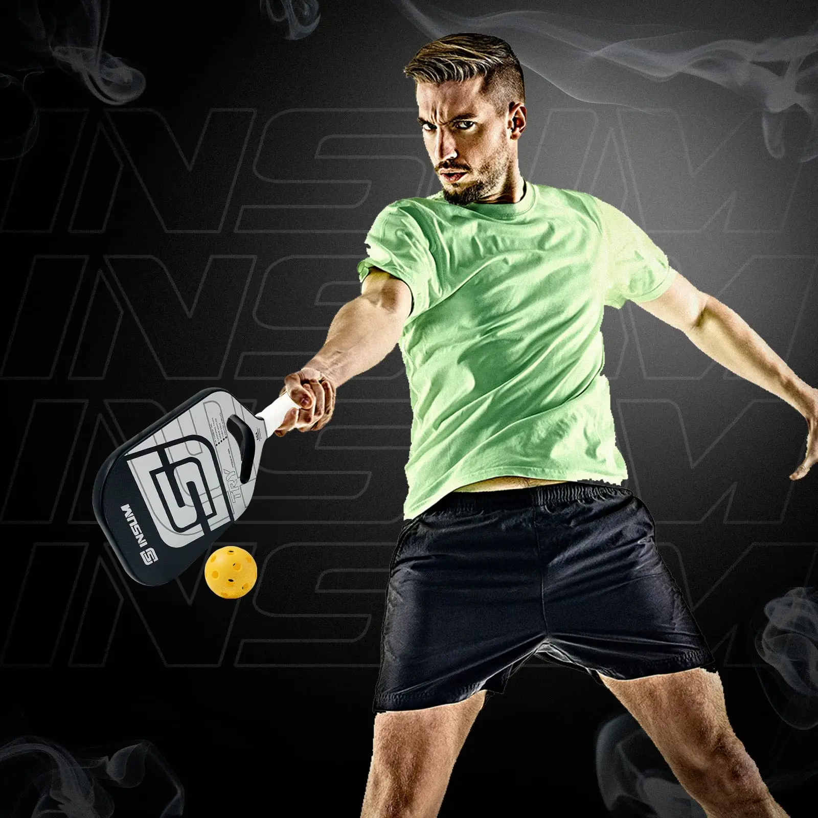 INSUM Try Pickleball Paddle, 3K Carbon Fiber, Edgeless Power, Air Series, Textured Surface, Pickleball Paddles