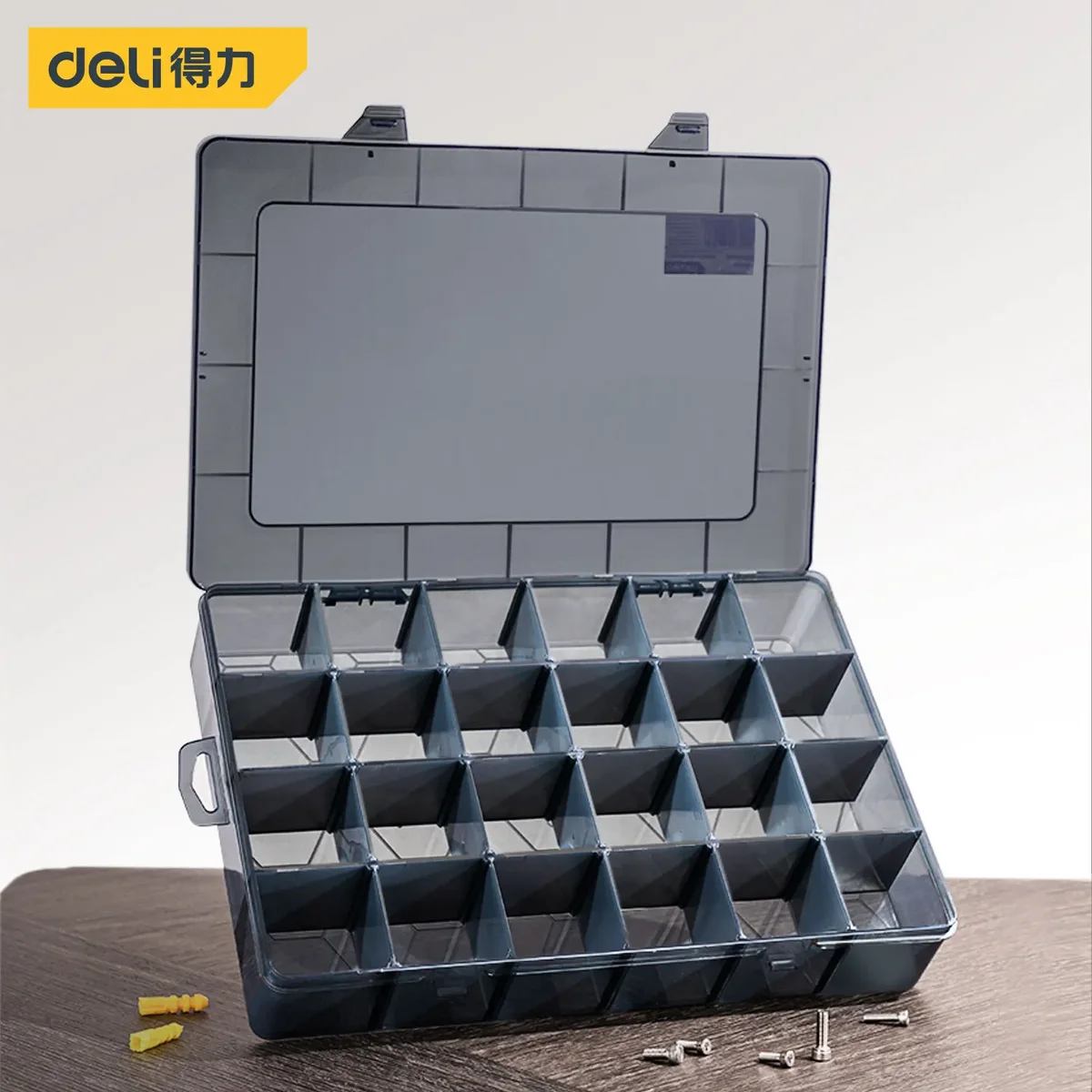 9-24 Grids Adjustable Organizer Storage Container Compartment Plastic Storage Box Component Screw Holder Case Display Container — view 3