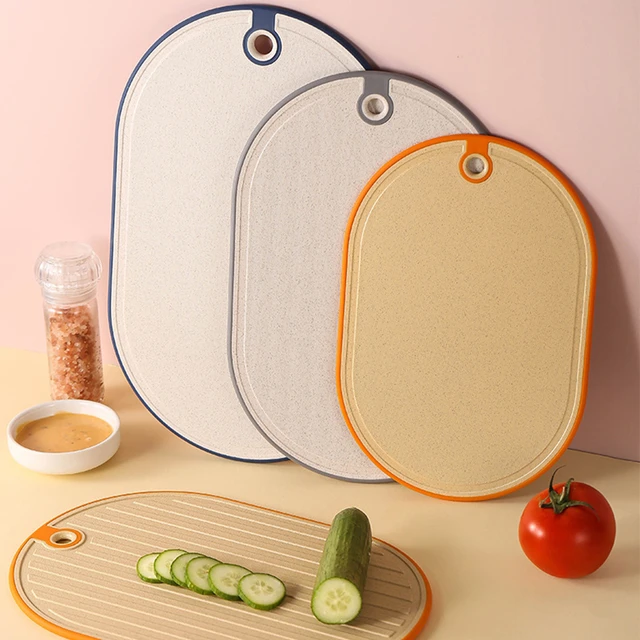 Antibacterial Plastic Cutting Board-Set of Three -Green,Orange