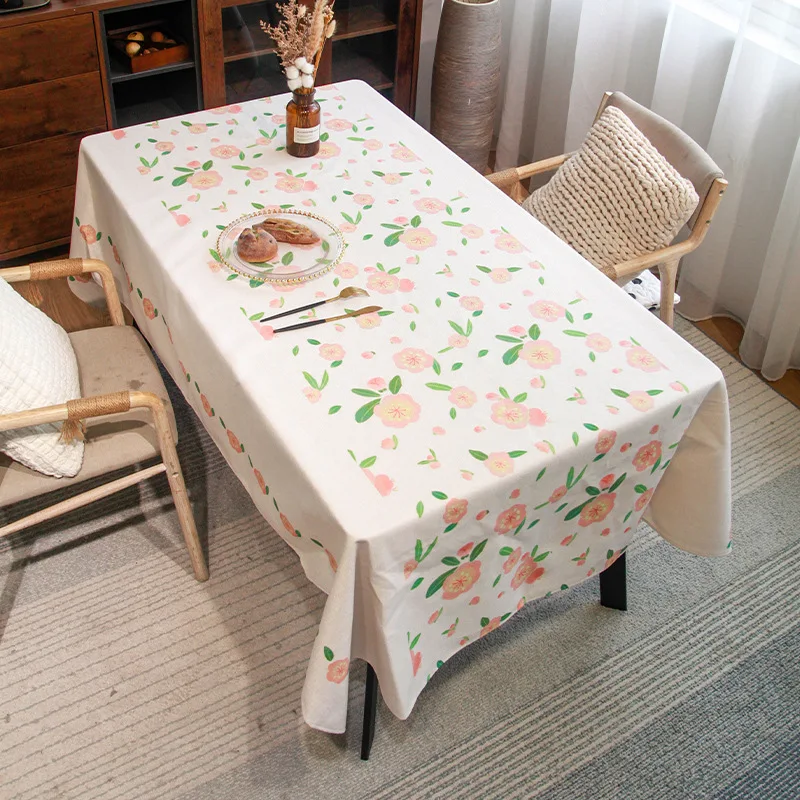 

Small Fresh Floral Tablecloth Waterproof and Oil Resistant Household Coffee Table TV Cabinet Dustproof Tablecloth