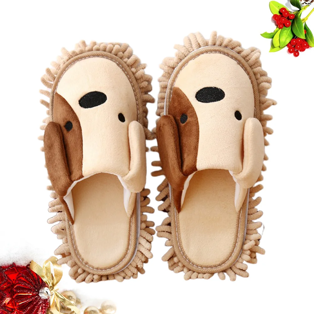 

Cartoon Mop Womens Sandals Slides Clean Dusting Womens Sandals Slides Mopping Shoes for Office Home Bathroom Kitchen
