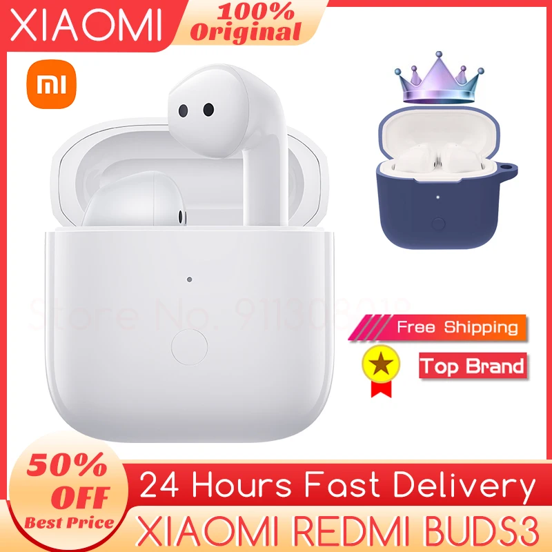 Bluetooth-гарнитура Xiaomi Redmi Buds 3 с чипом 3040 водонепроницаемые низкой задержкой |