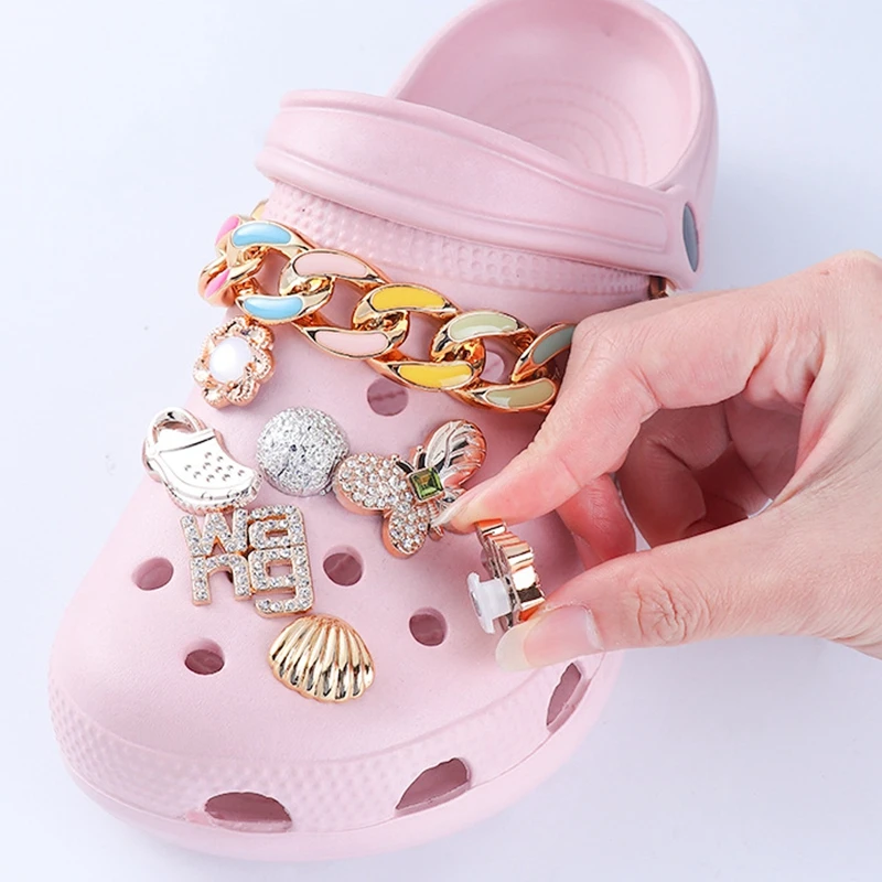 Brand Shoes Designer Croc Charms Bling Rhinestone JIBZ Girl Gift for Clog  Decaration Metal Accessories2108