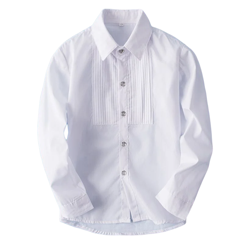 

Kids Boys Dress Shirts Children Baby Toddler Teenage Formal Clothes School Uniform Boy Tuxedo Shirt White Long Sleeve Party Top