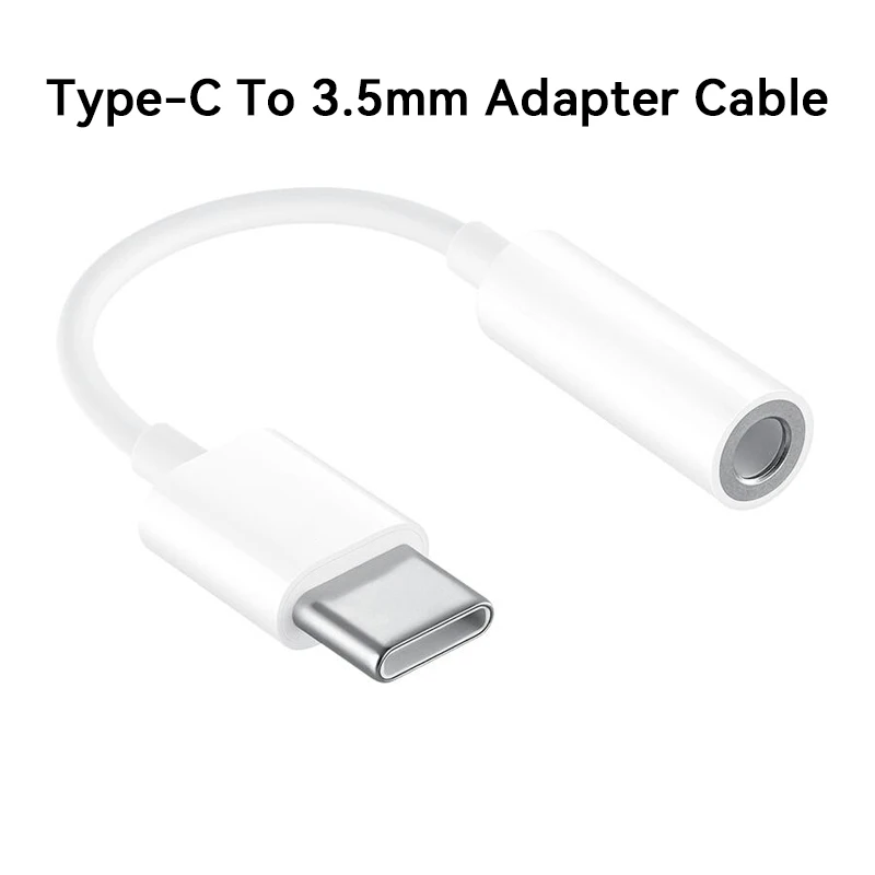  1pc Type-C To 3.5mm AUX Audio Cable Mobile Phone Accessories USB-C Male To 3.5mm Female Audio Adapter Wire For Xiaomi10 