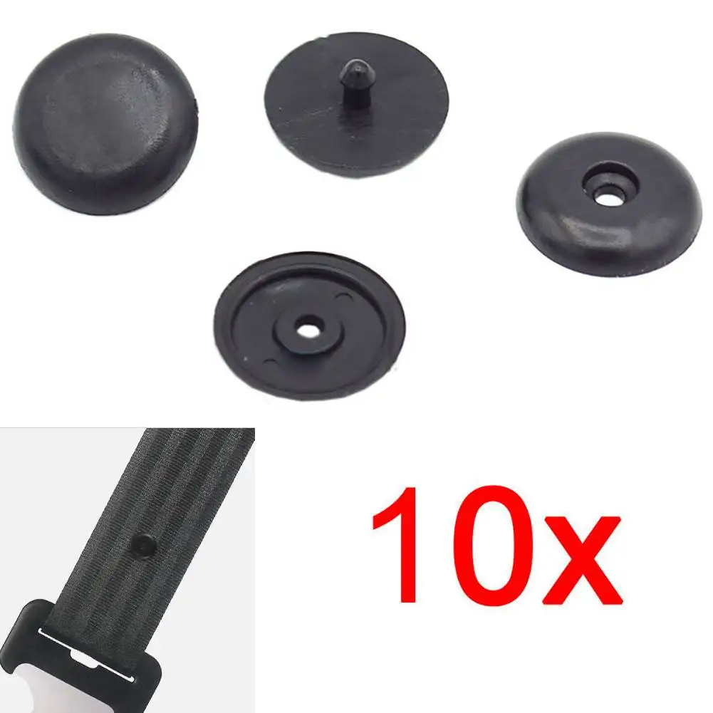 

10 Pairs Car Safety Seatbelt Stopper Buckle Adjust Seat Belt Spacing Limit Stop Plastic Anti-Slip Button Retainer Stopper Kit