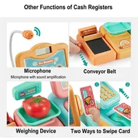 Children's Cash Register Toy Fun Mini Food Supermarket Perfect Role Play Gift for Young Girls' Birthdays 2