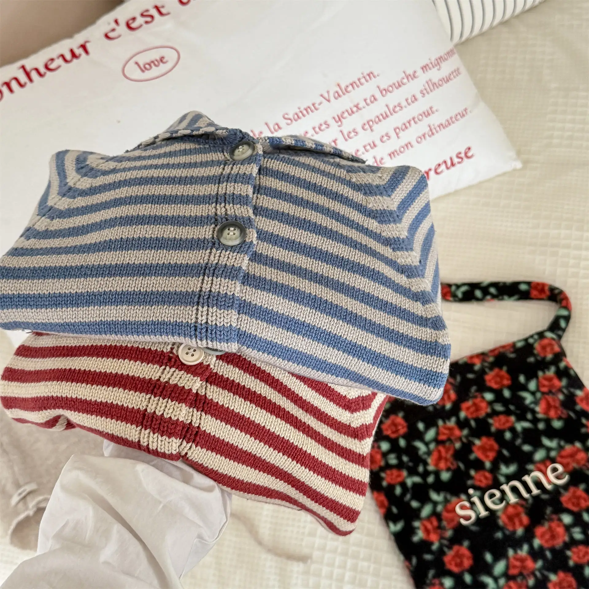 2025 아동복 가을 아동 겨울옷 한국식 스웨터 가디건 상의 스웨터 남아 여아 니트 스웨터
