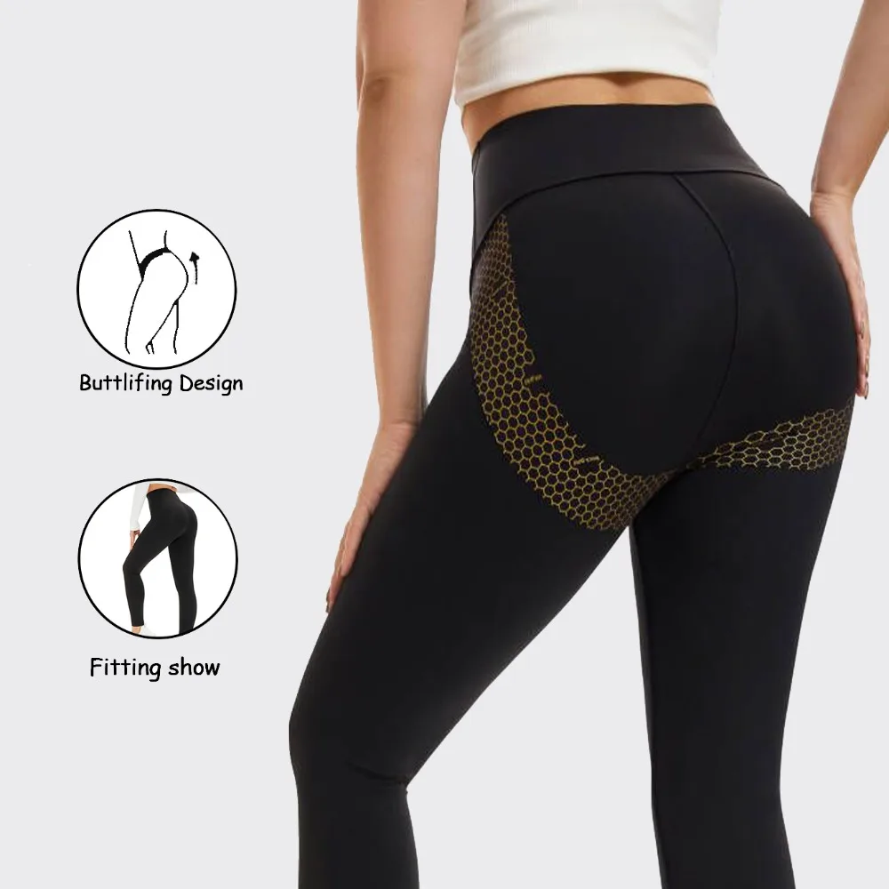 Women's Compression Yoga Pants Butt Lifting Leggings Seamless High Rise ...