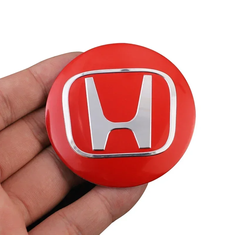 Red R Wheel Cap Red Honda Logo Center Caps