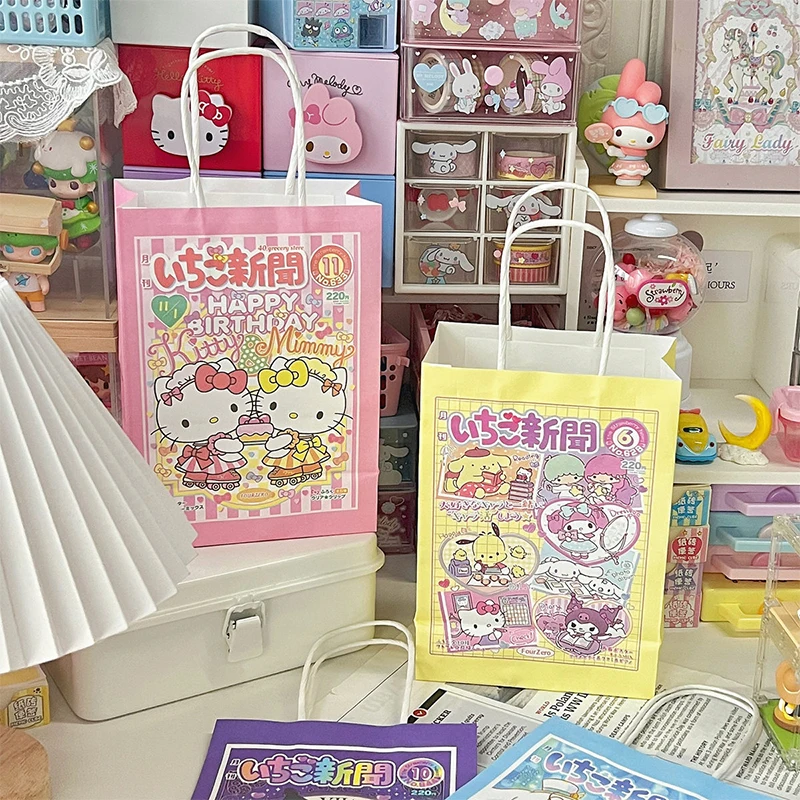 

Anime Sanrio Hello Kittys Handbag My Melody Kuromi Kawaii Cinnamoroll Office Student Festival Gift Shopping Bag Toys Girls