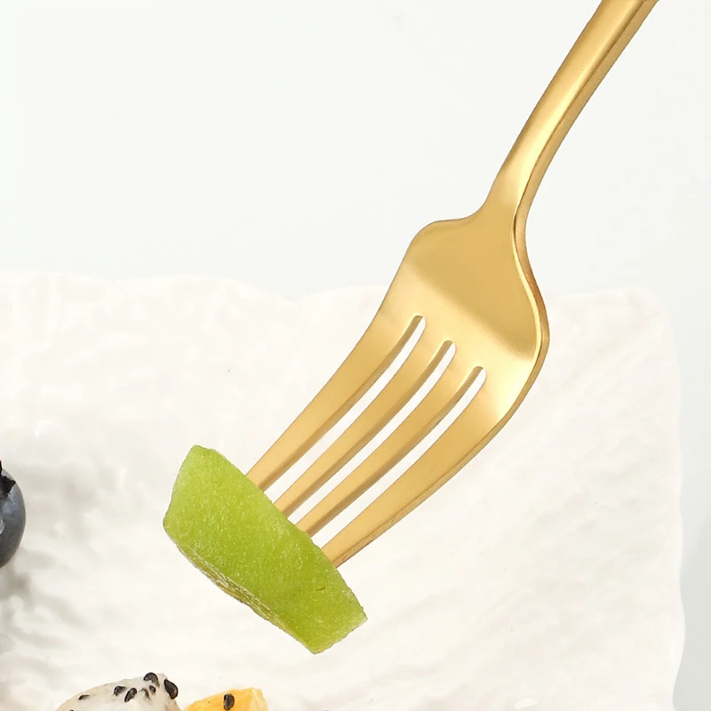 Elegant Gold Stainless Steel Fork Set - Perfect for Dining and Special Occasions