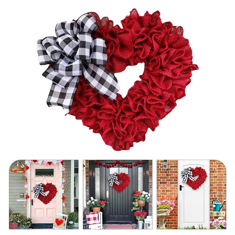 

Wedding Proposal Arrangement Decor Floral Wreaths Front Door Red Listing Cloth Valentine Mother