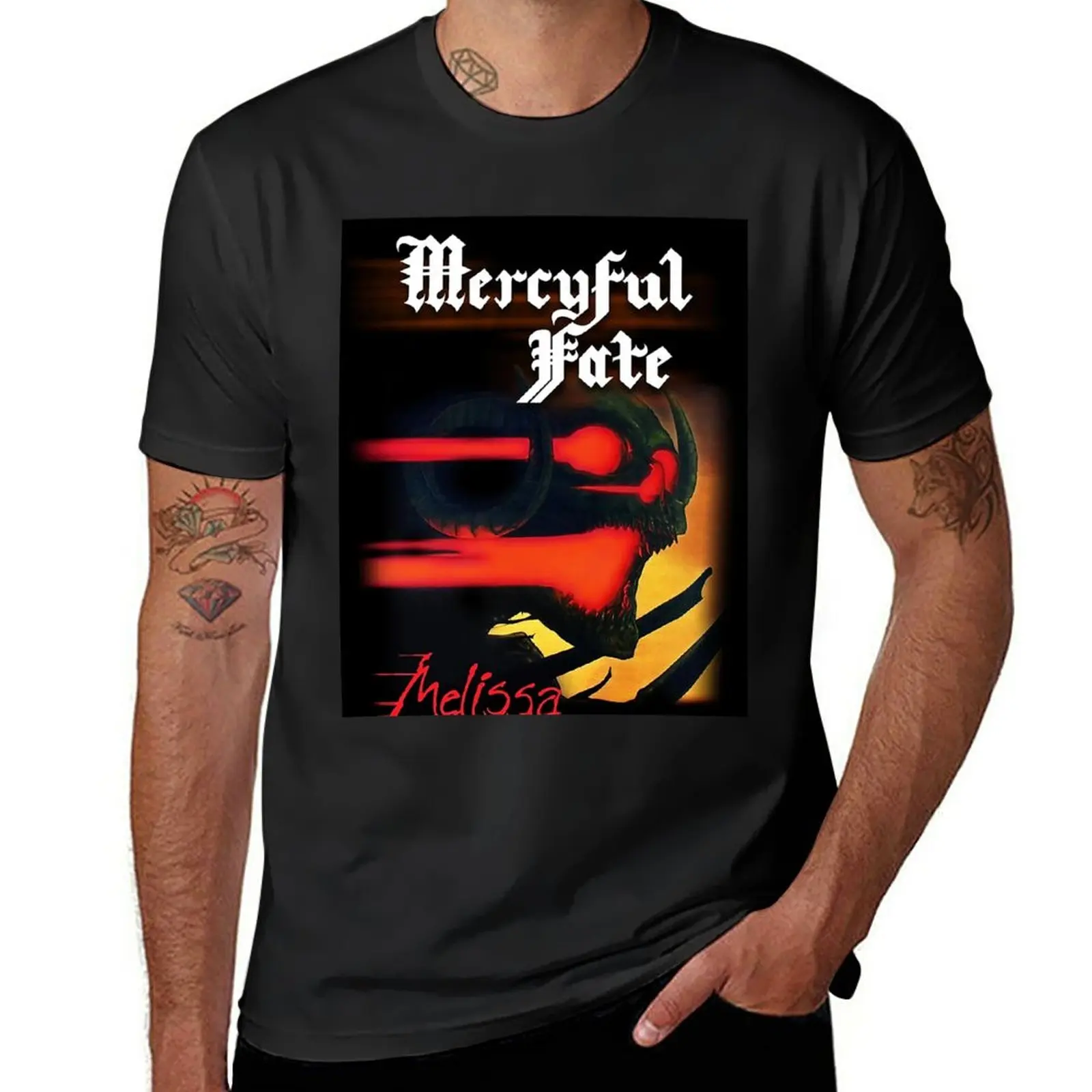 

New Mesrcyful trending now-logo T-Shirt kawaii clothes black t shirts anime clothes plain t-shirt black t-shirts for men