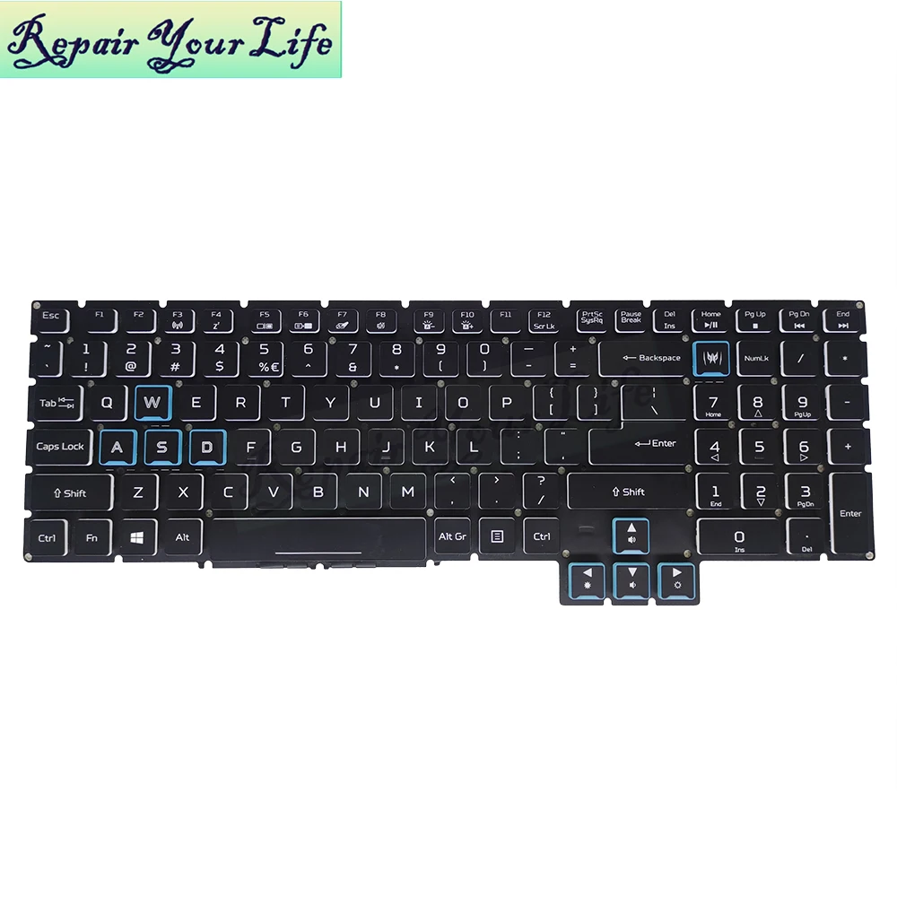 

Genuine US/UI RGB Backlit Keyboard for Acer Predator Helios 700 (PH717-71) 17.3" Gaming Notebook Keyboard Colorful backlight New