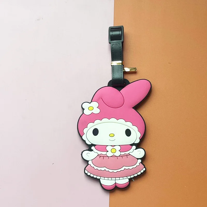 thumbnail image 1 of Etiqueta de equipaje de Hello Kitty, etiqueta de Anime Sanrio, tarjeta de embarque creativa para niñas Kawaii, letreros de envío para viajes para niños al por mayor, 1 of 5