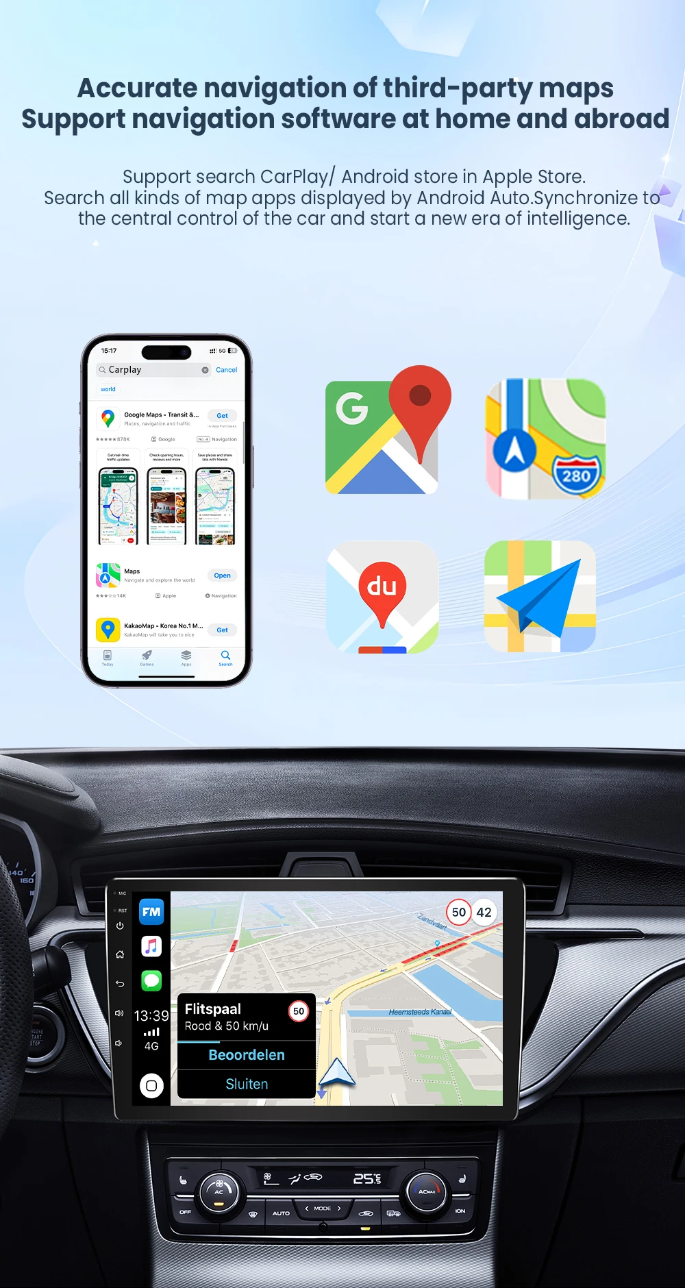 Carplay Wireless Android Auto Adapter Plug and Play Bluetooth 2In1 Dongle Verbindung OTA Update Universal für kabelgebundene Carplay-Autos – Detail 8
