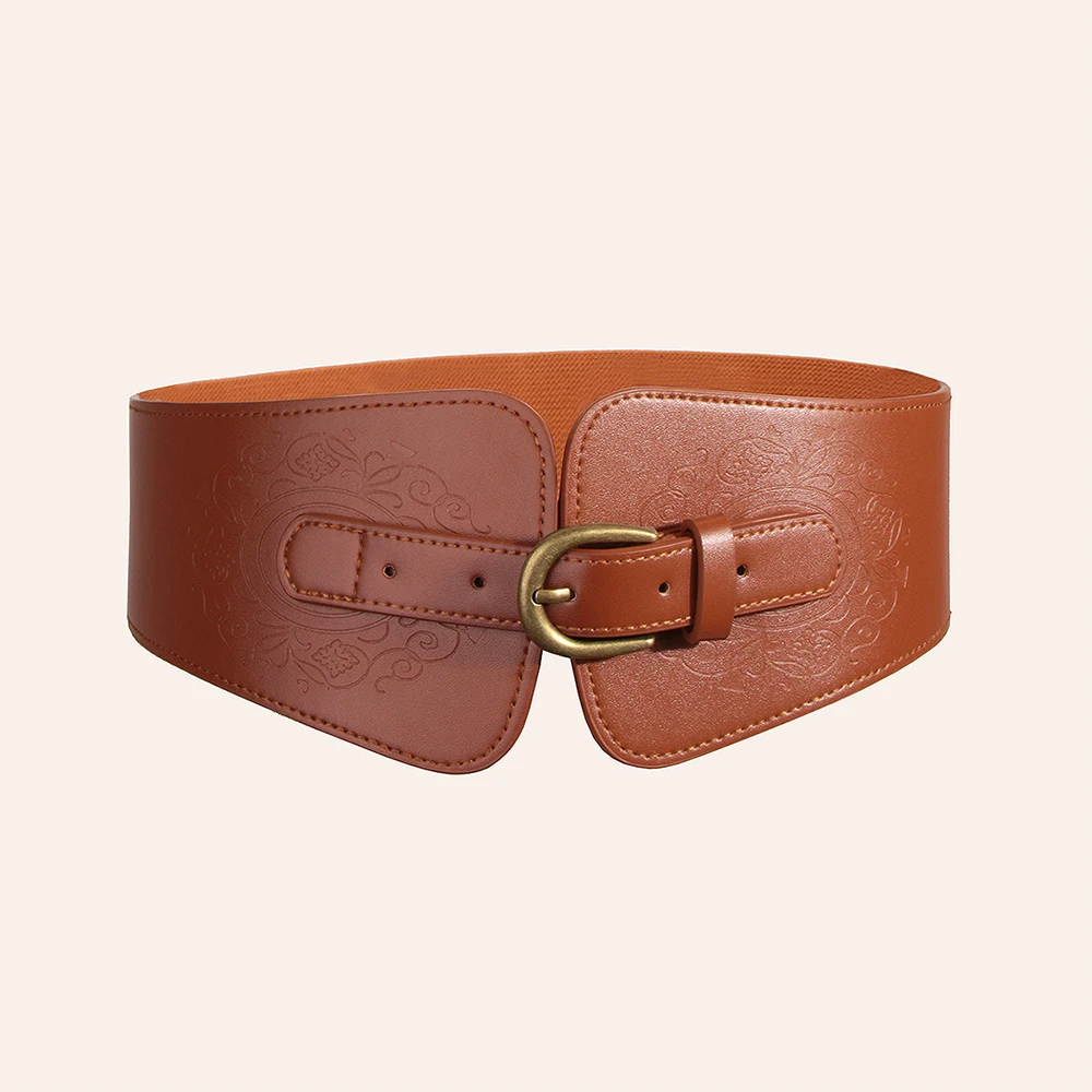 

2023 Luxe Femme Studded Belt Womens Belt New Elastic Embossed Fashion Runway Fashion Show Outdoor Women's Belt SCM0021