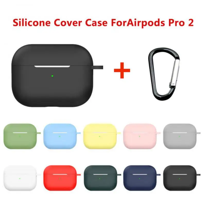 

Silicone Cover Case For Apple Airpods Pro 2 With Hook Skin Earphone Case For AirPods Pro 3 Protective Sleeve Box Bag Accessories