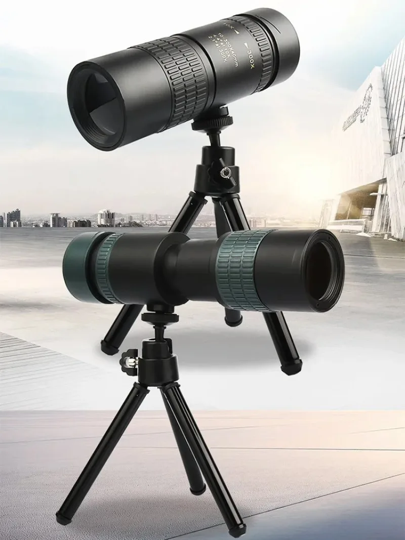 캠핑용 강력한 단일 쌍안경, 장거리 시야, 전문 단안 망원경, 휴대용 HD BAK4, 10-30x40 줌