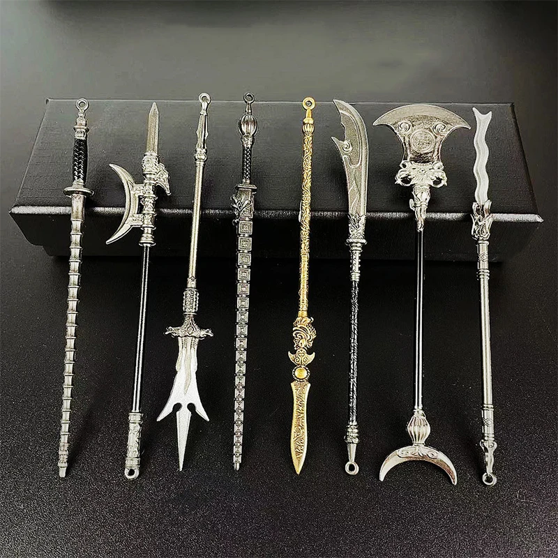 Mini Katana Cosplay Fake Sword Replica, Weapon Decoration Swords Prop, Chinese Metal, Miniature Desk Accessories Retro Toy Knife