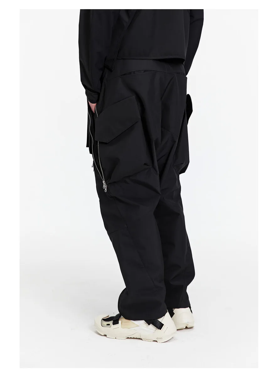 Reindee Lusion 22FW Multishape silver zipper cargo pants multiple pockets flexible adjustment techwear gorpcore