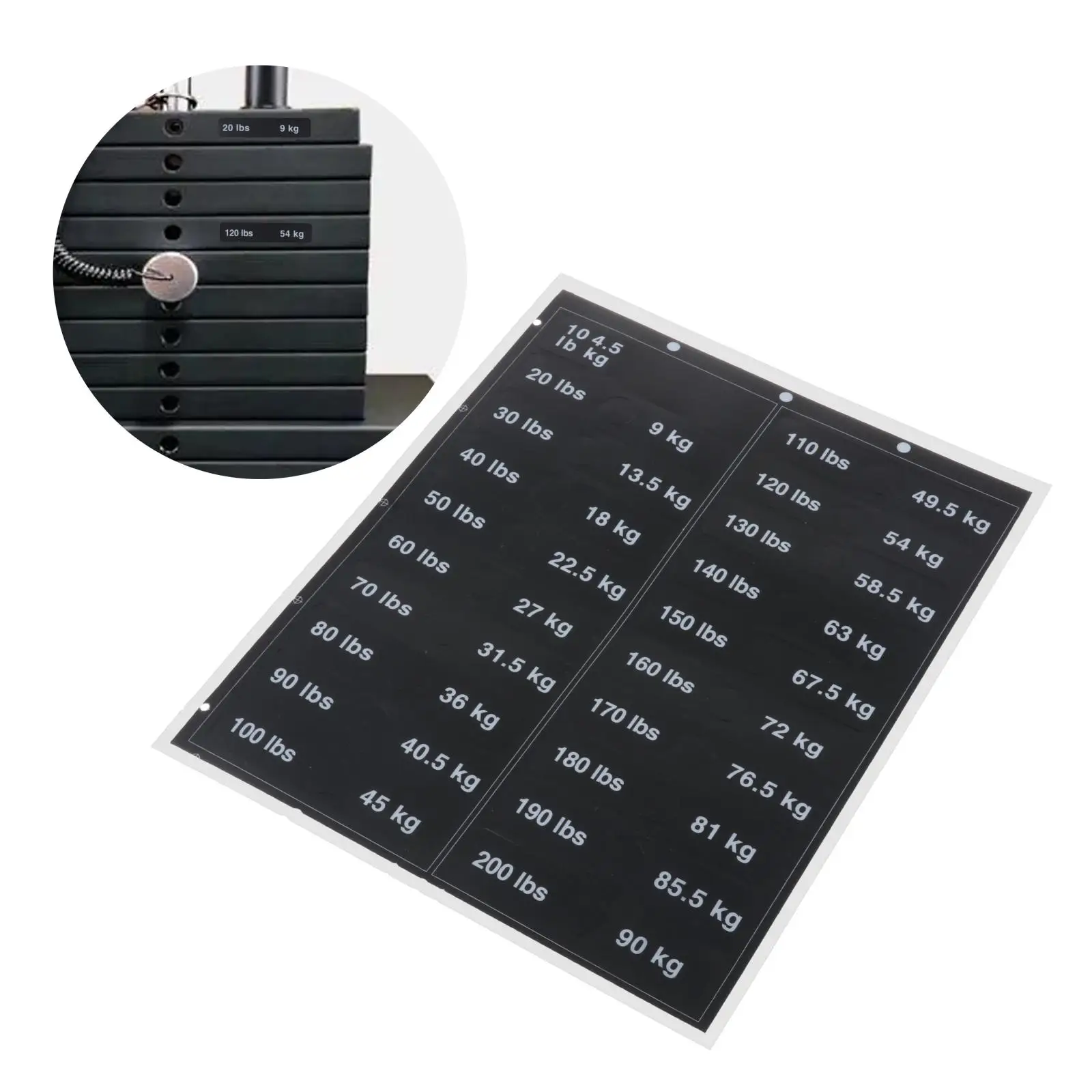 Weight Stack Labels 5kg to 150kg Weight Block Label Sticker Number Stickers 5