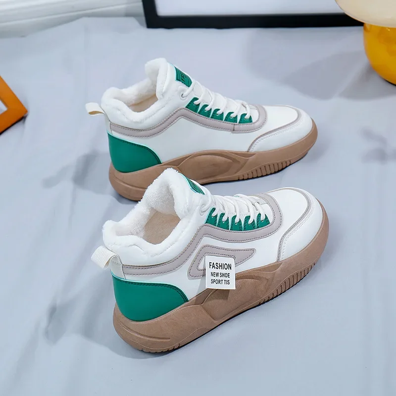 

Plush Snow Boots 2023 Winter Women's Shoes New Korean Version Comfortable and Warm Casual Shoes Versatile Bread Shoes for Women