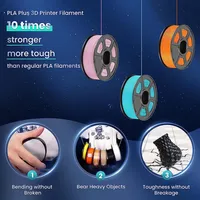 JAYO PLA + Filament 5/6 Rolls 1.75MM PLA Plus 3D Printer Filament 1.1KG/roll For FDM Neatly Wound Coloful 3D Printing Material - Image 3